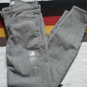 Gap skinny striped jeans. NWOT